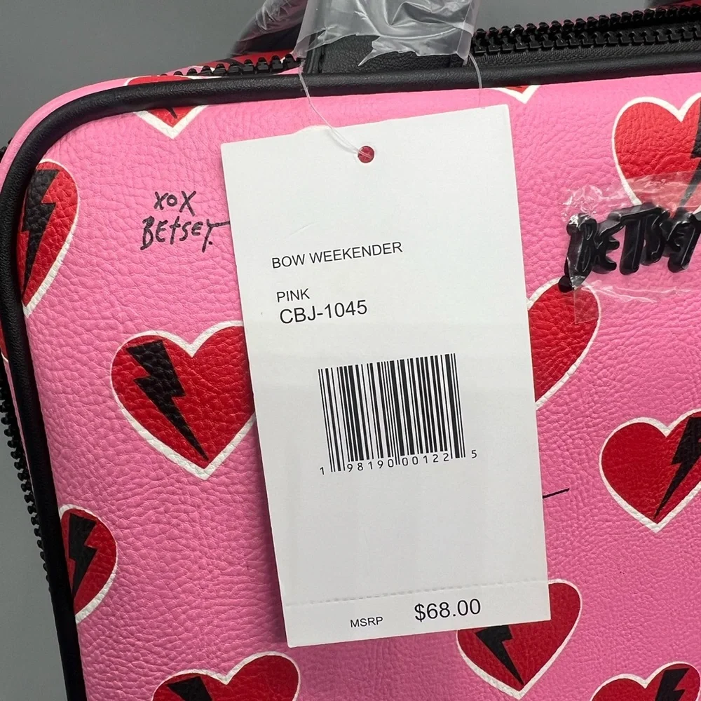 Betsey Johnson weekender cosmetics bag